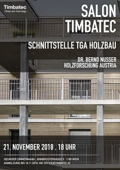 Salon Timbatec Wien: Schnittstelle TGA Holzbau