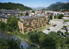 Grösster Holzbau in Tirol ist aufgerichtet