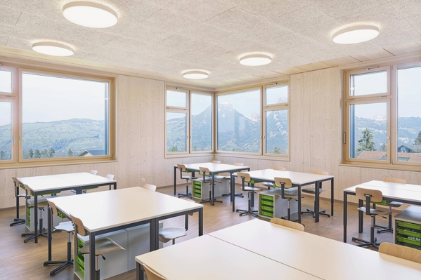Schoolroom with view to the mountains