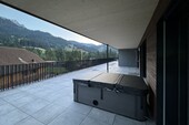 Continuous TS3 floor slabs. Terrace with views of the magnificent mountains of Entlebuch.