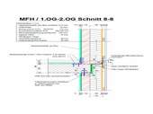 Detailschnitt durch tragende Holzstütze